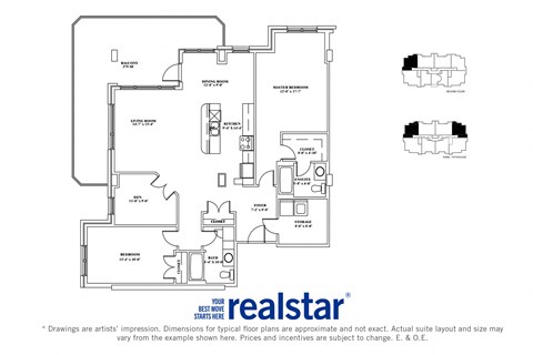 The Cliffs at Dellridge 2-bedroom, 2-baths layout variation B in Bedford, NS